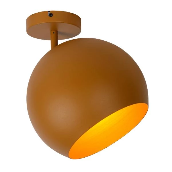 Lucide BINK - Flush ceiling light - Ø 24,5 cm - 1xE27 - Ocher Yellow - detail 1